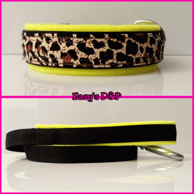 Panterprint zwart neon geel fleece hb Panterprint zwart neon geel fleece hb
