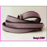 Lijn bling grijs met baby roze