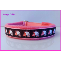 Halfcheck baby roze skull bloemen