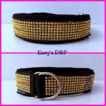 Halfcheck zwart goud bling 