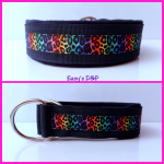 Halfcheck donker blauw panterprint kleuren OP=OP