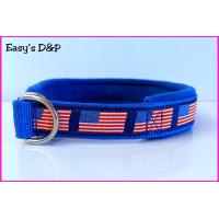 Halfcheck blauw Amerikaanse vlag 