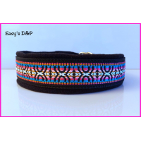 Halfcheck zwart X sliphalsband