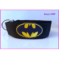 Halfcheck halsband zwart batman
