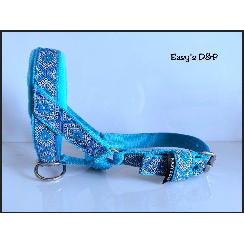 Hoofdhalster blauw sneeuw vlokjes 