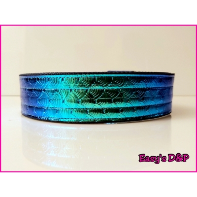Donker blauw turquoise glimmend 4 cm hb Donker blauw turquoise glimmend 4 cm hb