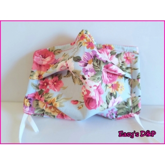 Mondkapje vintage bloemen 
