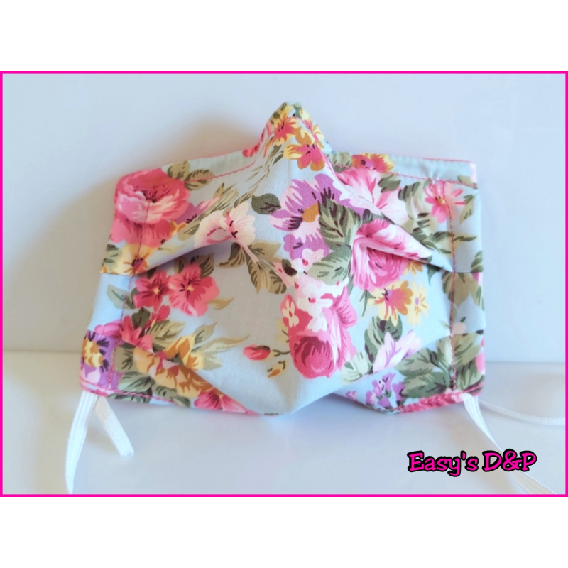 Mondkapje vintage bloemen 