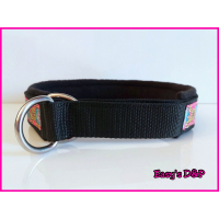 Halfcheck zwart skull roze 