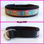 Halfcheck zwart skull roze 