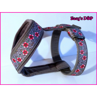 Tuig grijs barok bloemen 