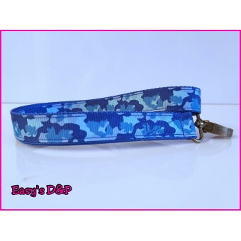 Sleutelhanger of break stick hanger camouflage blauw lint 