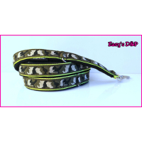 Halfcheck neon geel groen camo zwart fleece 