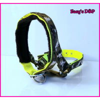 Gentle leader neon geel groen camo zwart fleece 