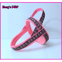 T tuig neon roze skull omgedraaid 