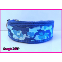 Sliphalsband camouflage blauw 