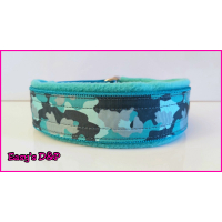 Sliphalsband camouflage turquoise 