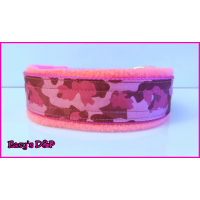 Sliphalsband camouflage roze 