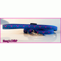 Bloemen blauw nylon blauw hb