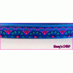 Blauw fuchsia bloemen 2.5 cm hb