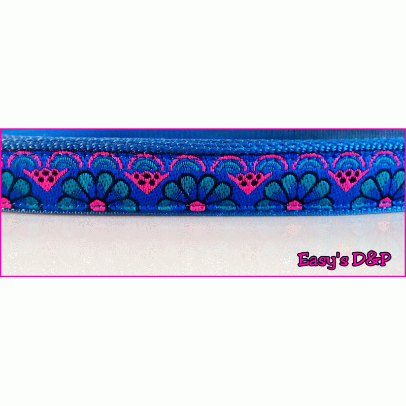 Blauw fuchsia bloemen 2.5 cm hb