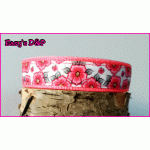 Bloemen roze neon roze 2.5cm hb