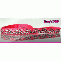 Panterprint roze bloemen neon roze hb