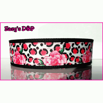 Panterprint roze bloemen zwart hb