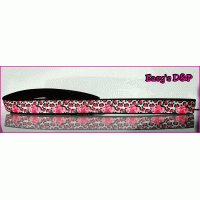 Panterprint roze bloemen zwart hb