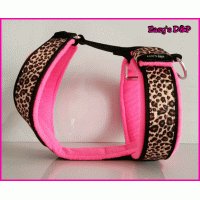 Tuig panterprint zwart nylon 