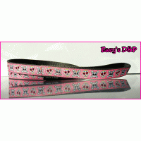 Roze happy skulls grijs hb