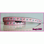 Lijn roze happy skulls grijs