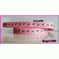 Roze happy skulls baby roze 2,5cm hb