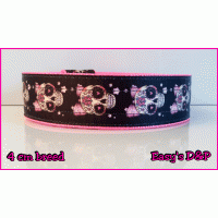 Skull strik neon roze hb