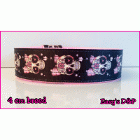 Skull strik baby roze hb