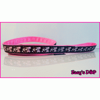Skull strik neon roze 2.5 cm  hb