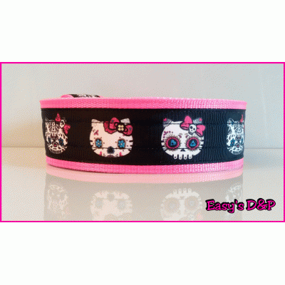 Skull hello kitty neon roze hb