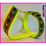 Tuig Bohemien 3 bloemen neon geel