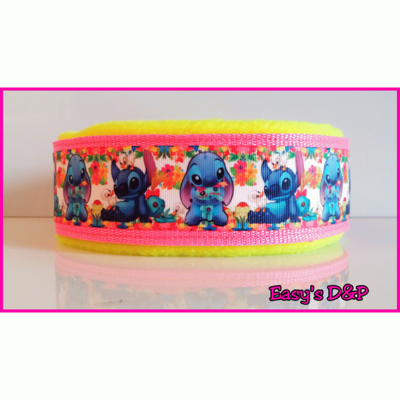 Stitch 3 neon roze neon geel fleece hb