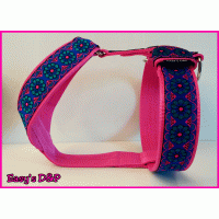 Tuig bloemen blauw fuchsia 