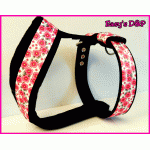 Tuig roze bloemen zwart 