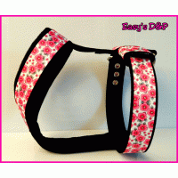 Tuig roze bloemen zwart 