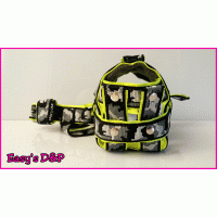 Muilkorf grijs camouflage neon geel