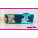 Hb camouflage licht blauw stof