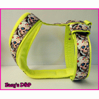 Tuig skull kruis neon geel