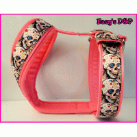 Tuig skull kruis neon roze