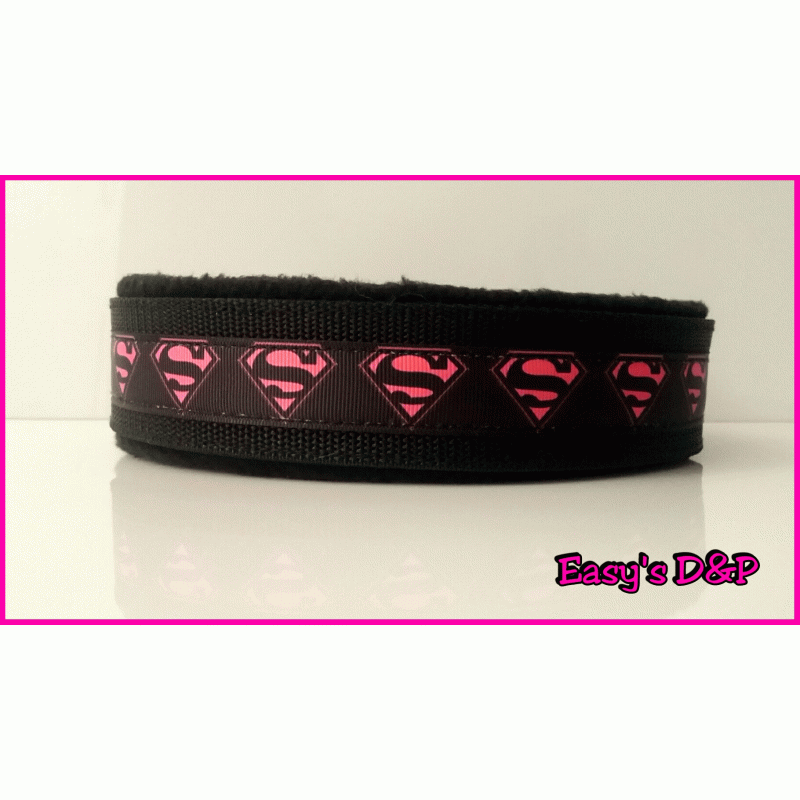 Zwart roze superman zwart hb