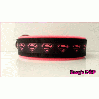 Zwart roze superman zwart hb