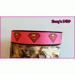 Roze superman zwart 2.5 cm hb