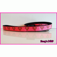 Roze superman zwart 2.5 cm hb